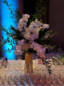 The bar at Cipriani decorated for the 2021 THI Gala. 